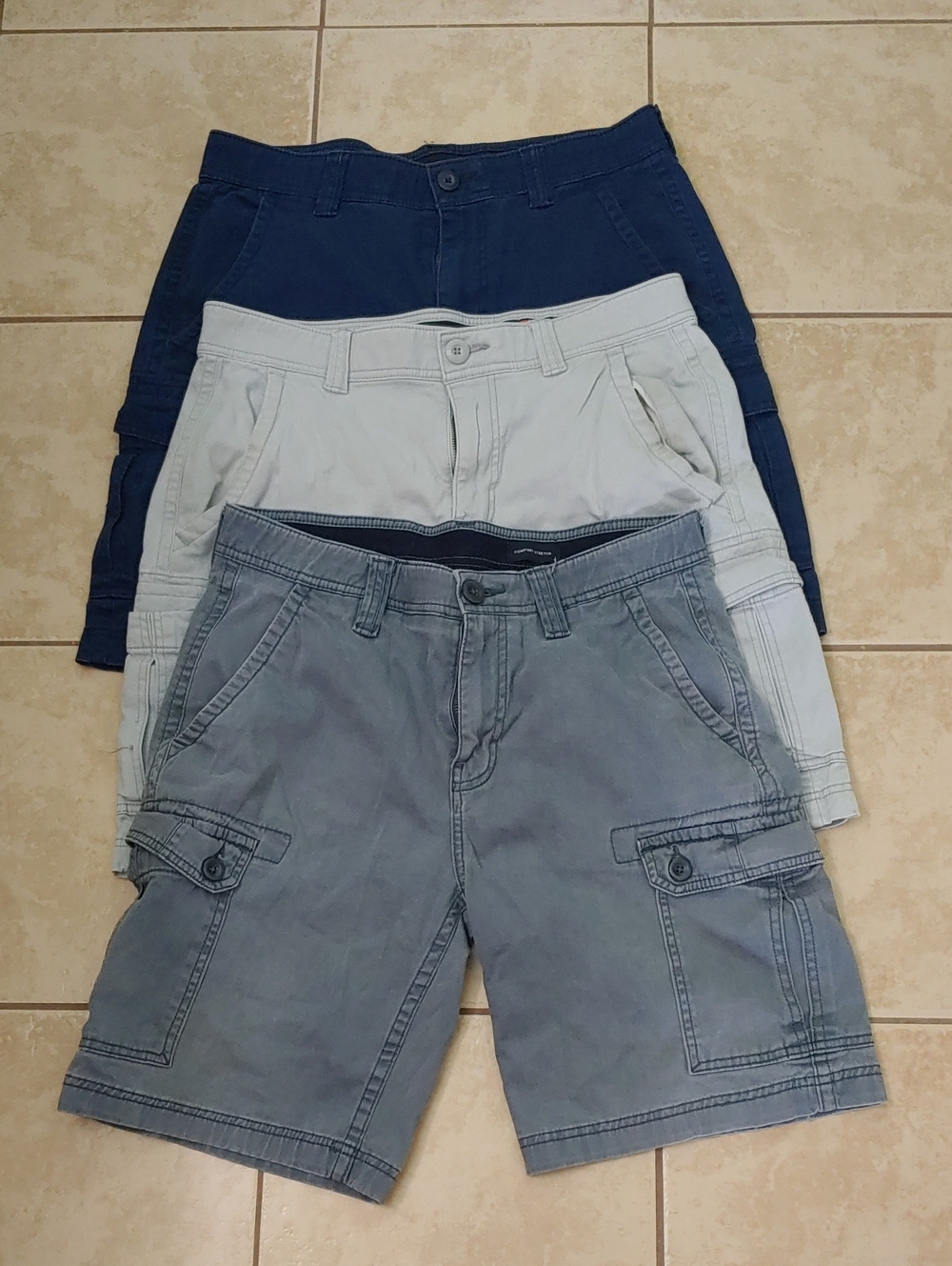 St. John's Bay Men's 32 Cargo Shorts Set Of 3